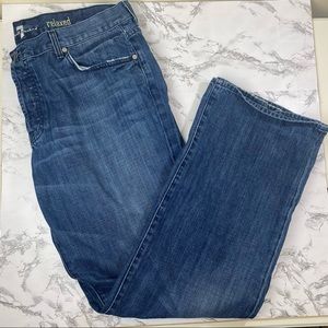 7 for all Mankind Relaxed Mens Button Fly Jeans